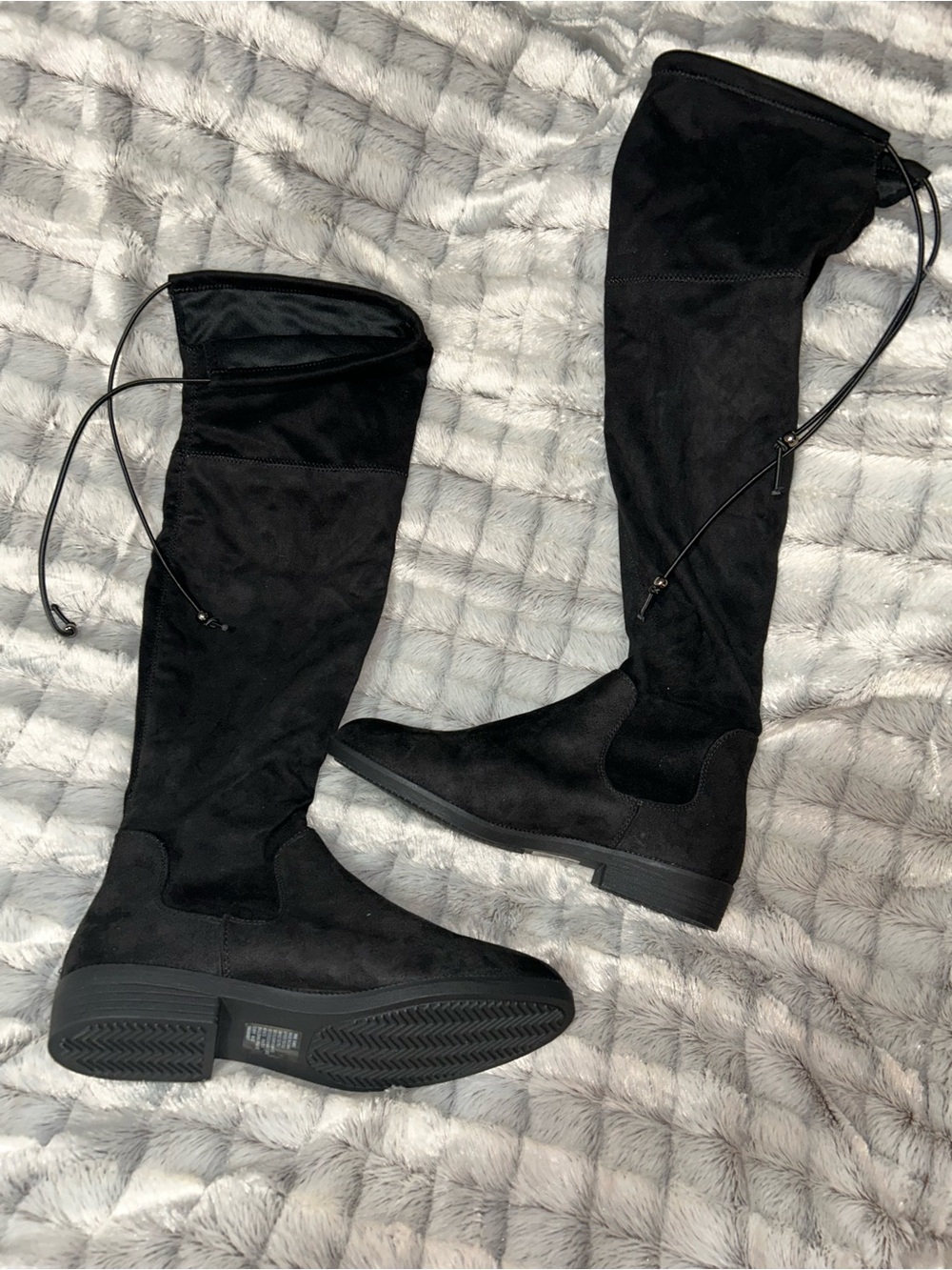 Kohl's Black Over-the-Knee Drawstring Boots
